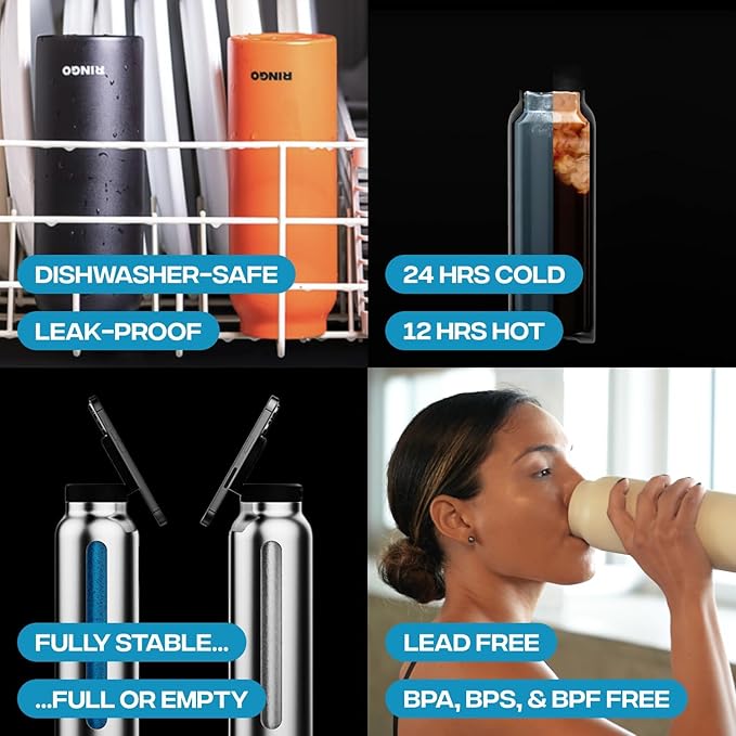 Bouteille d'eau avec support magnétique pour téléphone