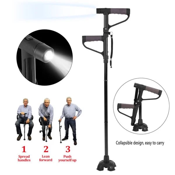 عصا قابلة للطي مع ضوء LED