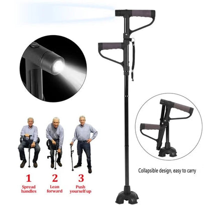 عصا قابلة للطي مع ضوء LED