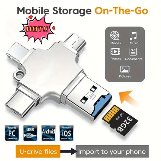 قارئ البطاقات الشامل 4 في 1! 🔌